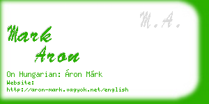 mark aron business card